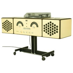 Retro Rare White "RR126" Stereo System by Achille & P.G. Castiglioni for Brionvega