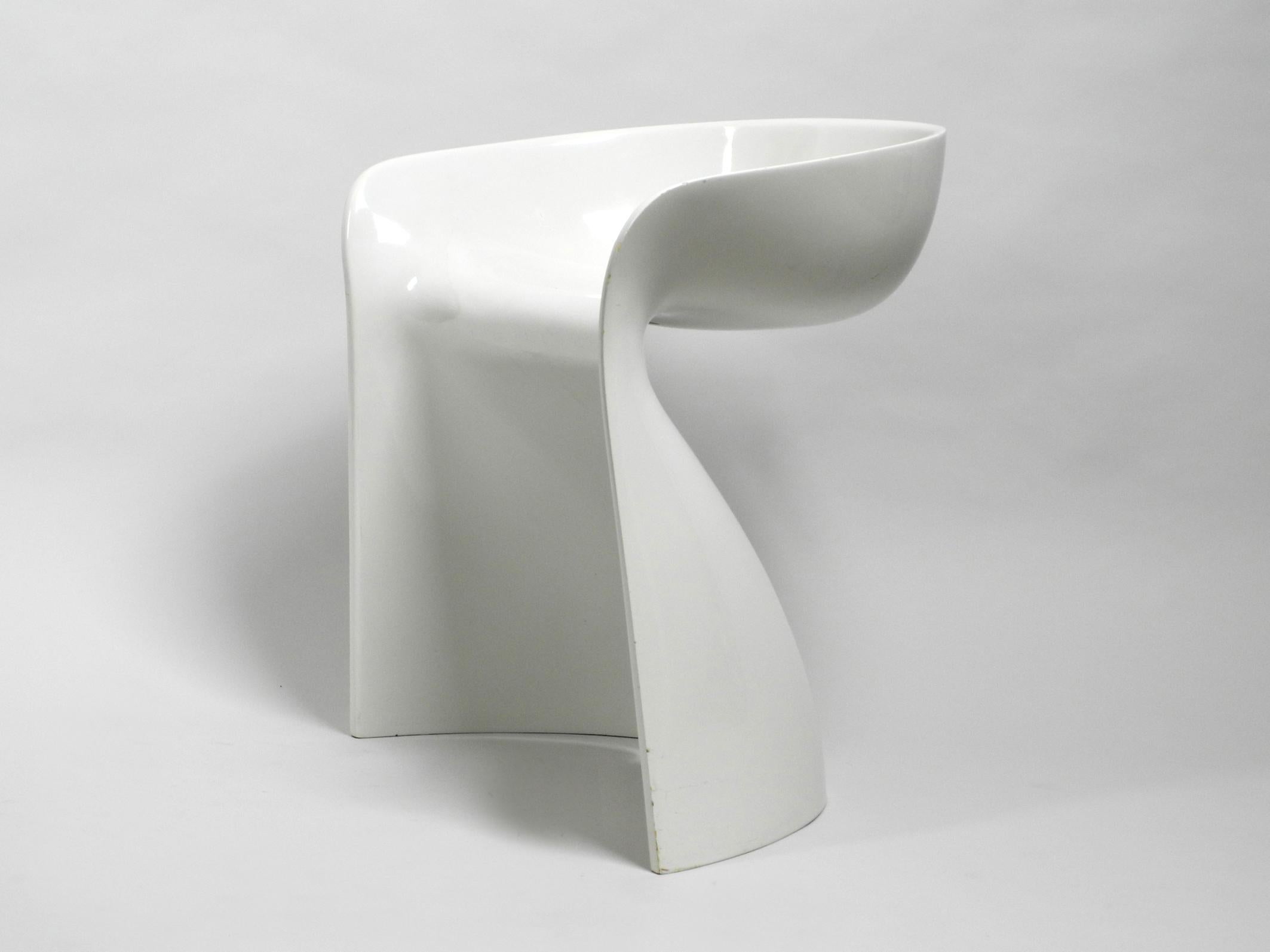Rare White Stool by Winfried Staeb from the 1970s for Form + Life Collection 4