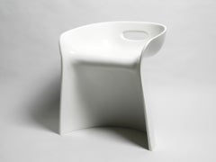 Rare tabouret blanc de Winfried Staeb des années 1970 pour la collection Form + Life