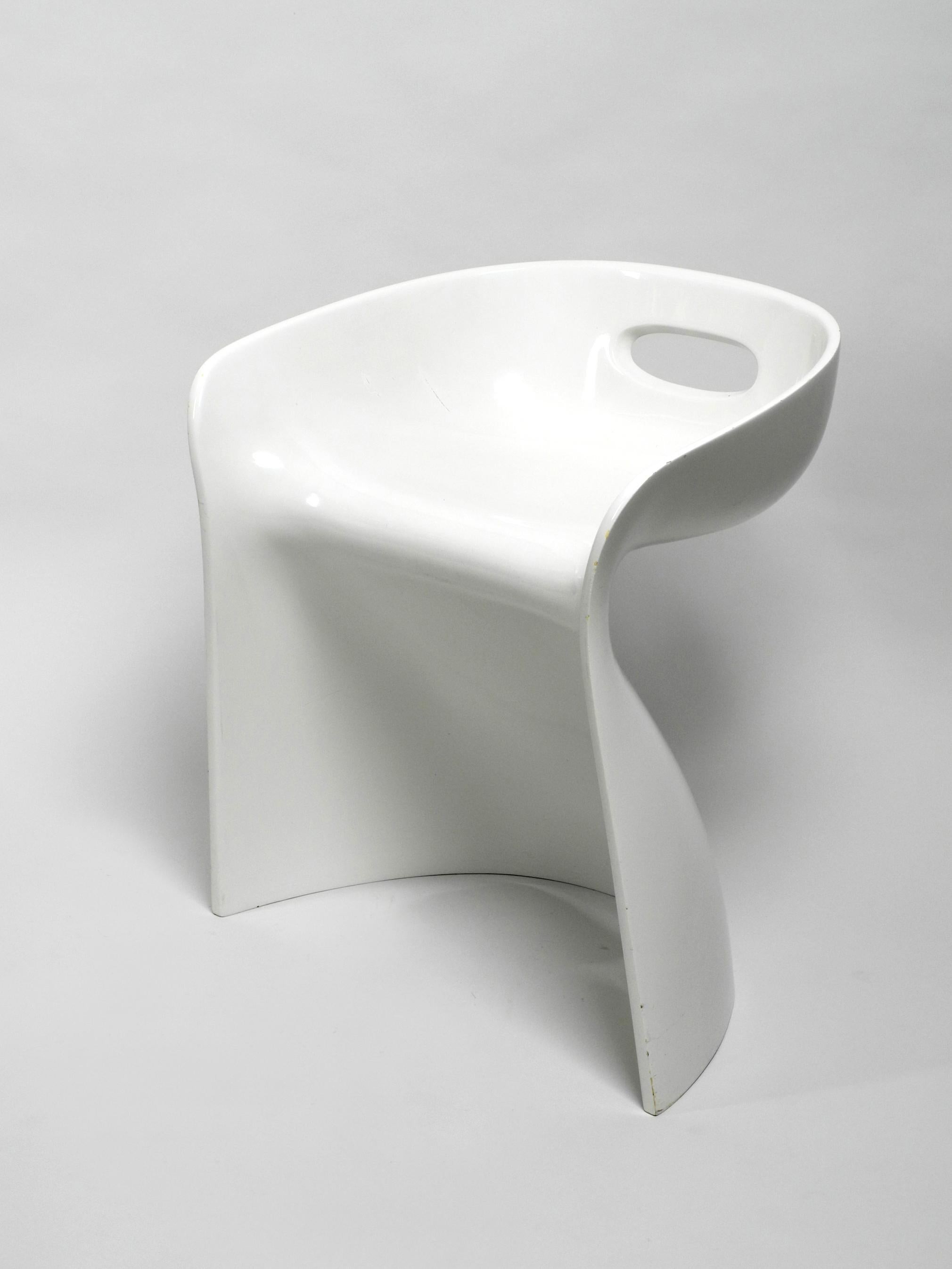 Space Age Rare White Stool by Winfried Staeb from the 1970s for Form + Life Collection