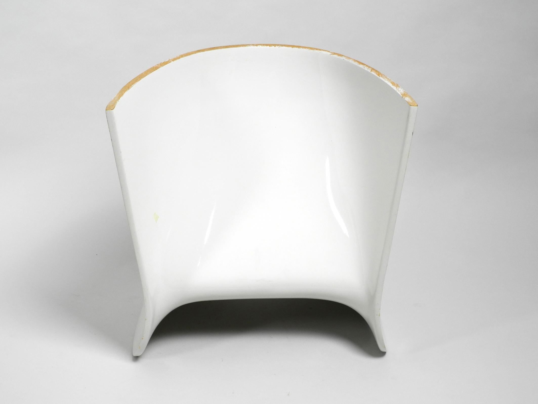 Rare White Stool by Winfried Staeb from the 1970s for Form + Life Collection 2