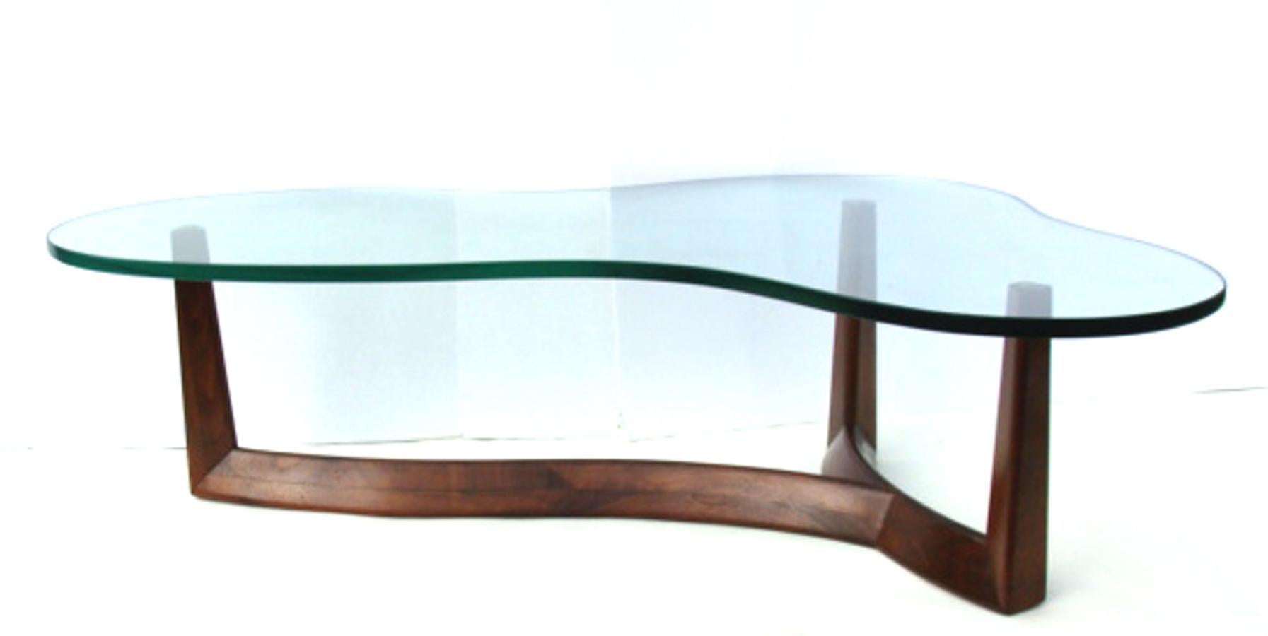 mcm glass coffee table