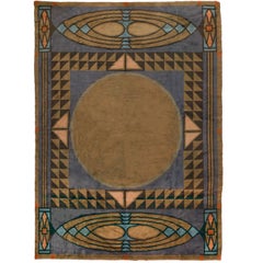 Rare tapis de la Wiener Werkstätte conçu par Otto Prutscher