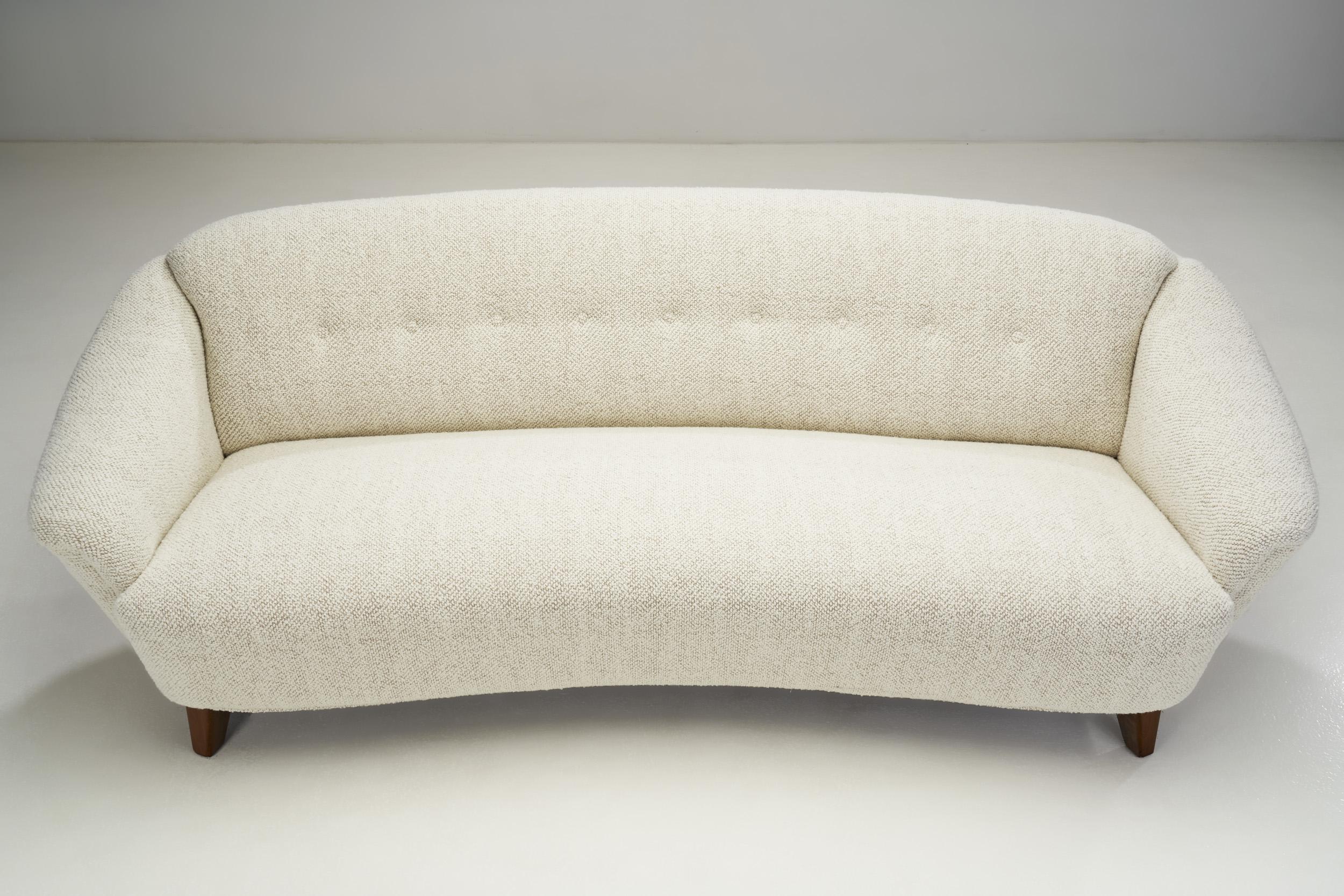 Fabric Rare Wilhelm Knoll Three-Seater Sofa in Bouclé, Germany, ca 1970s