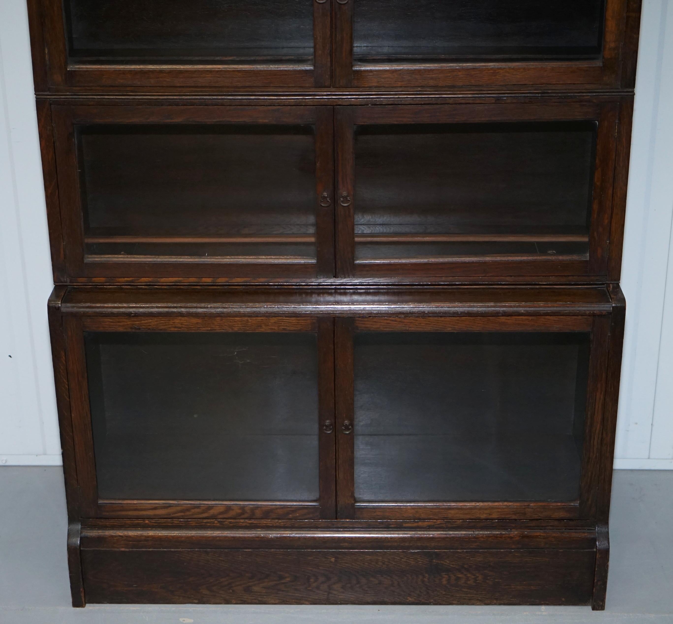 Rare William Baker Co Oxford Stacking Corner Legal Library Bookcase Minty Global 5