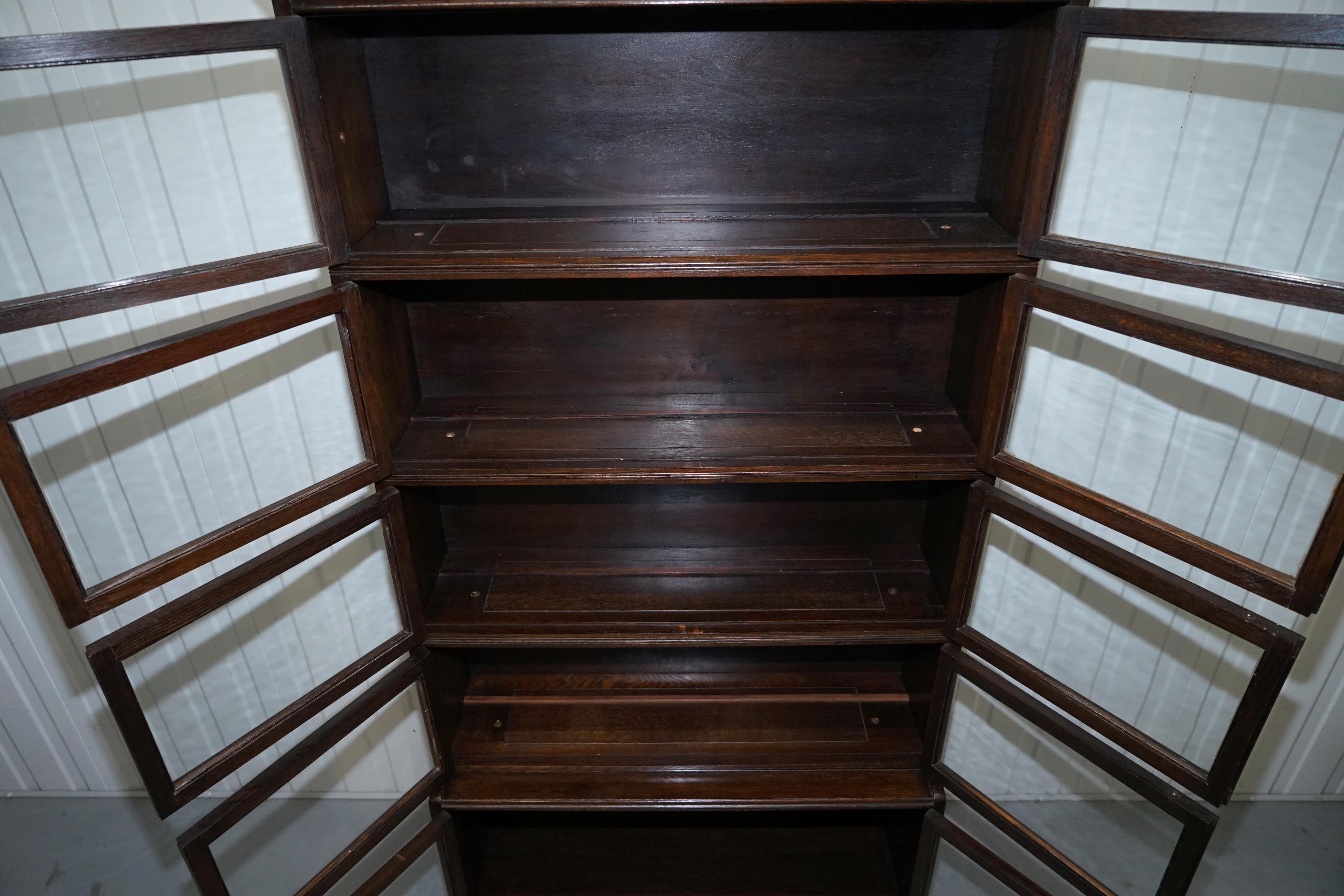 Rare William Baker Co Oxford Stacking Corner Legal Library Bookcase Minty Global 7