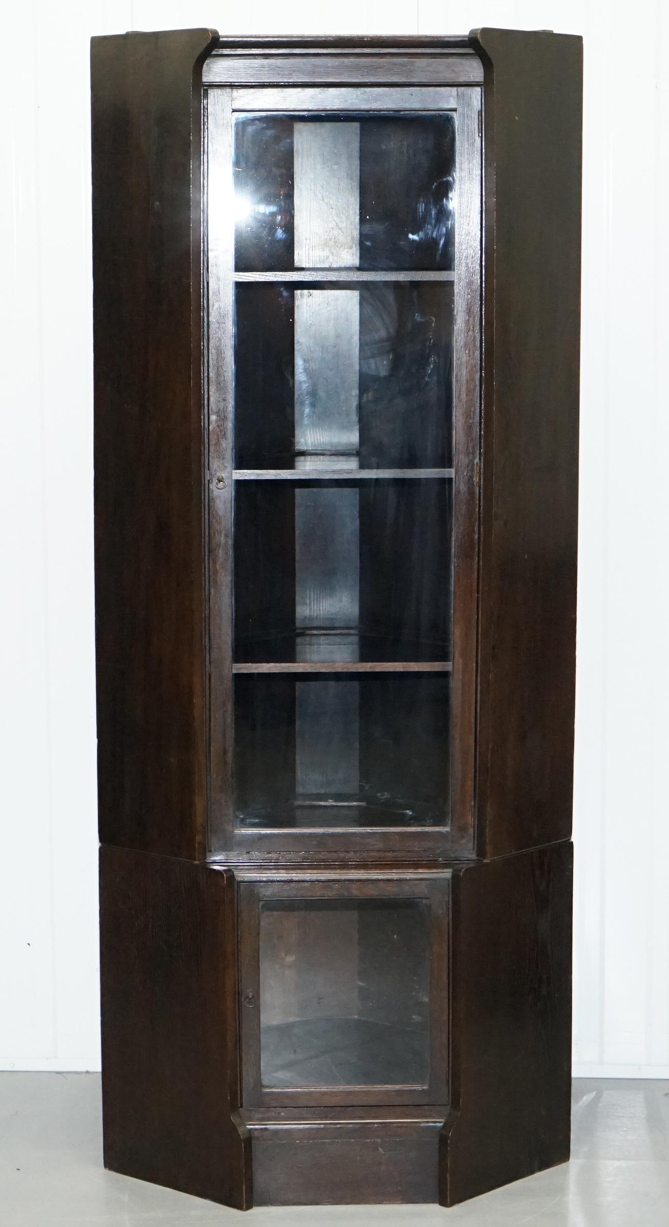 Rare William Baker Co Oxford Stacking Corner Legal Library Bookcase Minty Global 8
