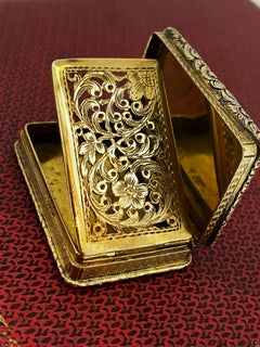 Rare William IV c1835 Castle-Top Abbotsford House Vinaigrette by Nathaniel Mills