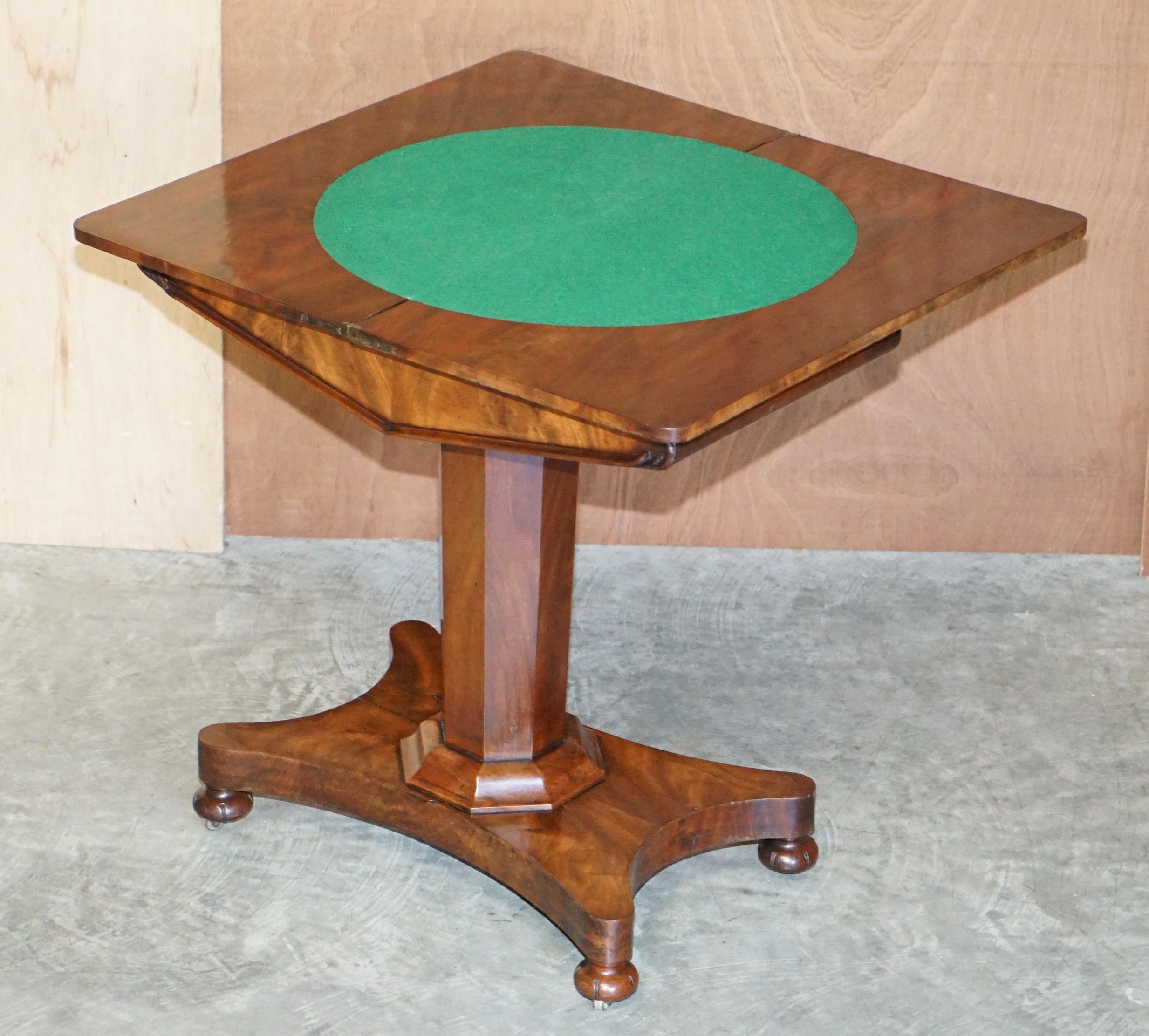 Rare William IV circa 1830 Hardwood Occasional Table Chess Board Games Cards Top For Sale 13