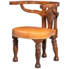 Rare William IV Period Desk or Library Chair