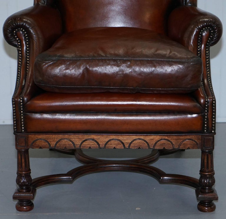 Rare William and Mary Style Antique Victorian Wingback ...