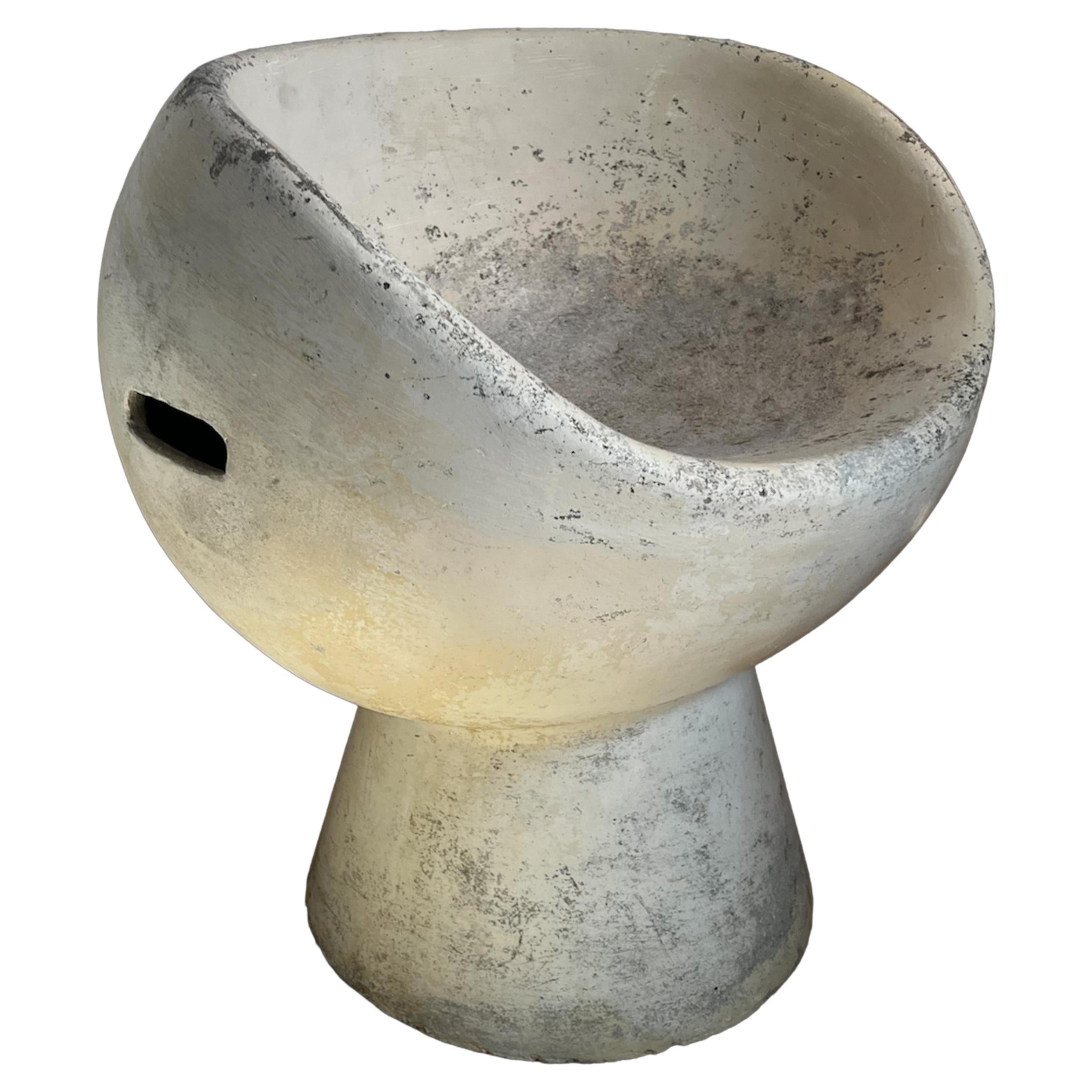 Rare Willy Guhl Concrete Pod Chair For Sale