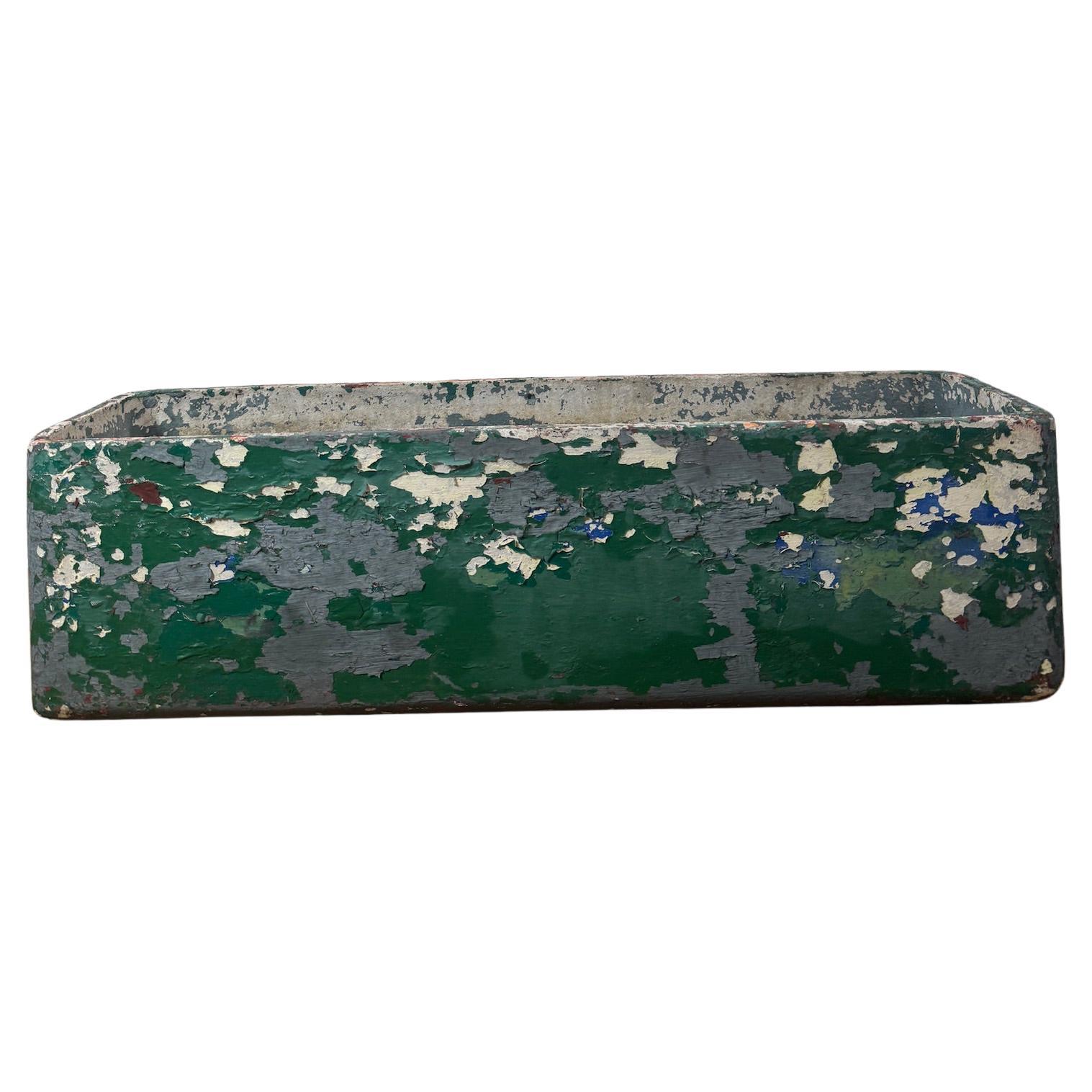 Rare Willy Guhl Fiber Cement Rectangular Planter with Aged Patina