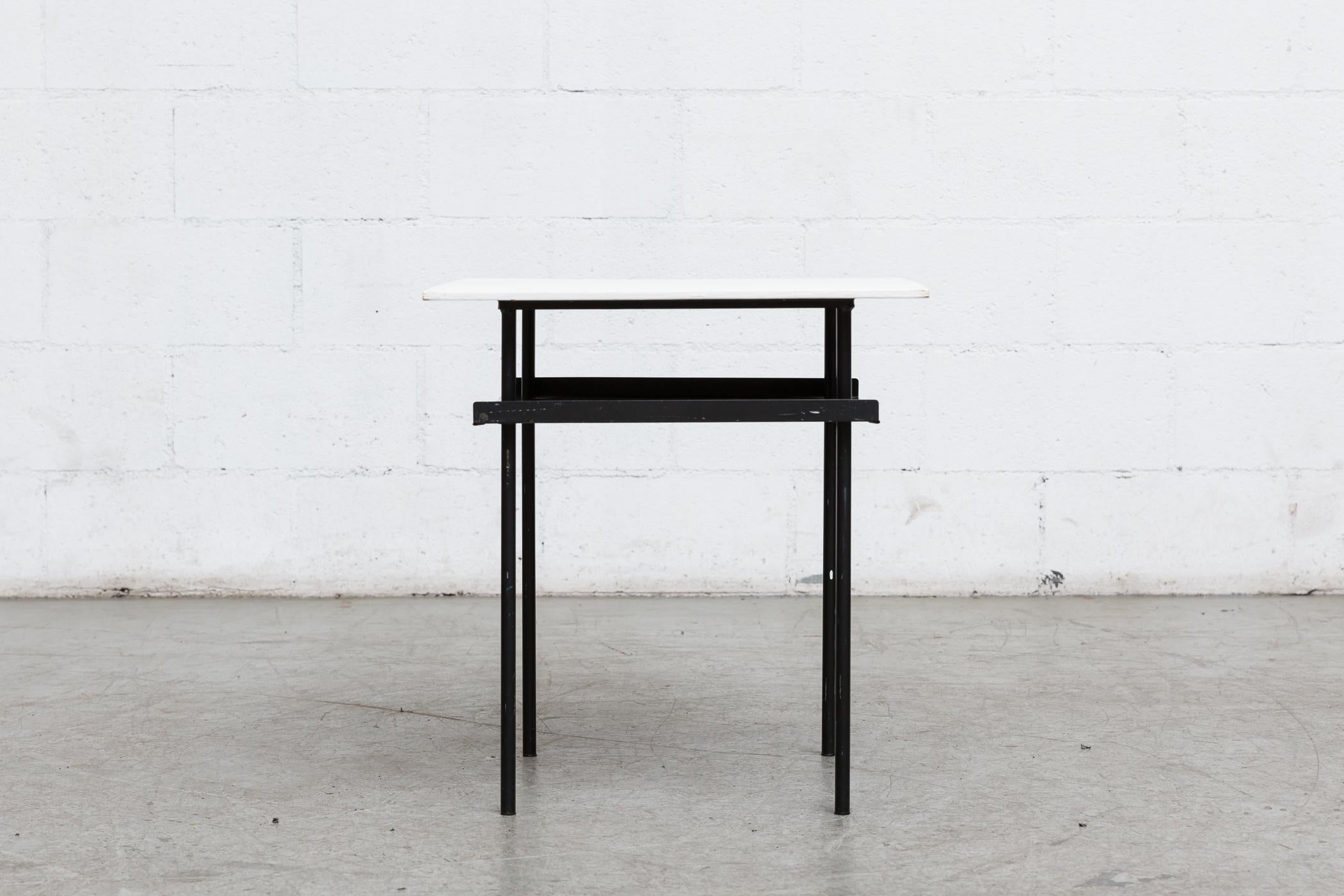 Rare Wim Rietveld for Auping Industrial Side Table (Moderne der Mitte des Jahrhunderts)