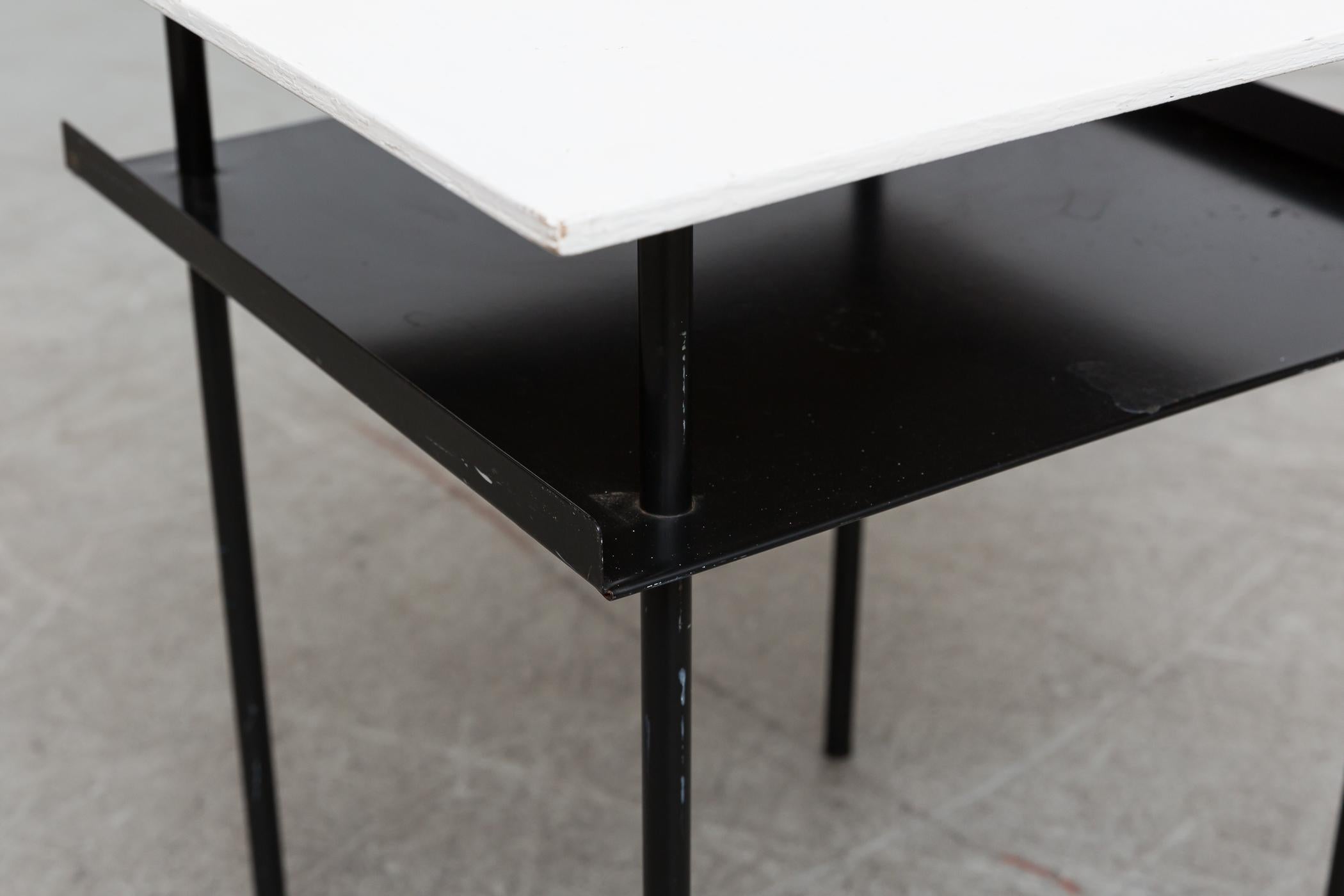 Rare Wim Rietveld for Auping Industrial Side Table im Zustand „Gut“ in Los Angeles, CA