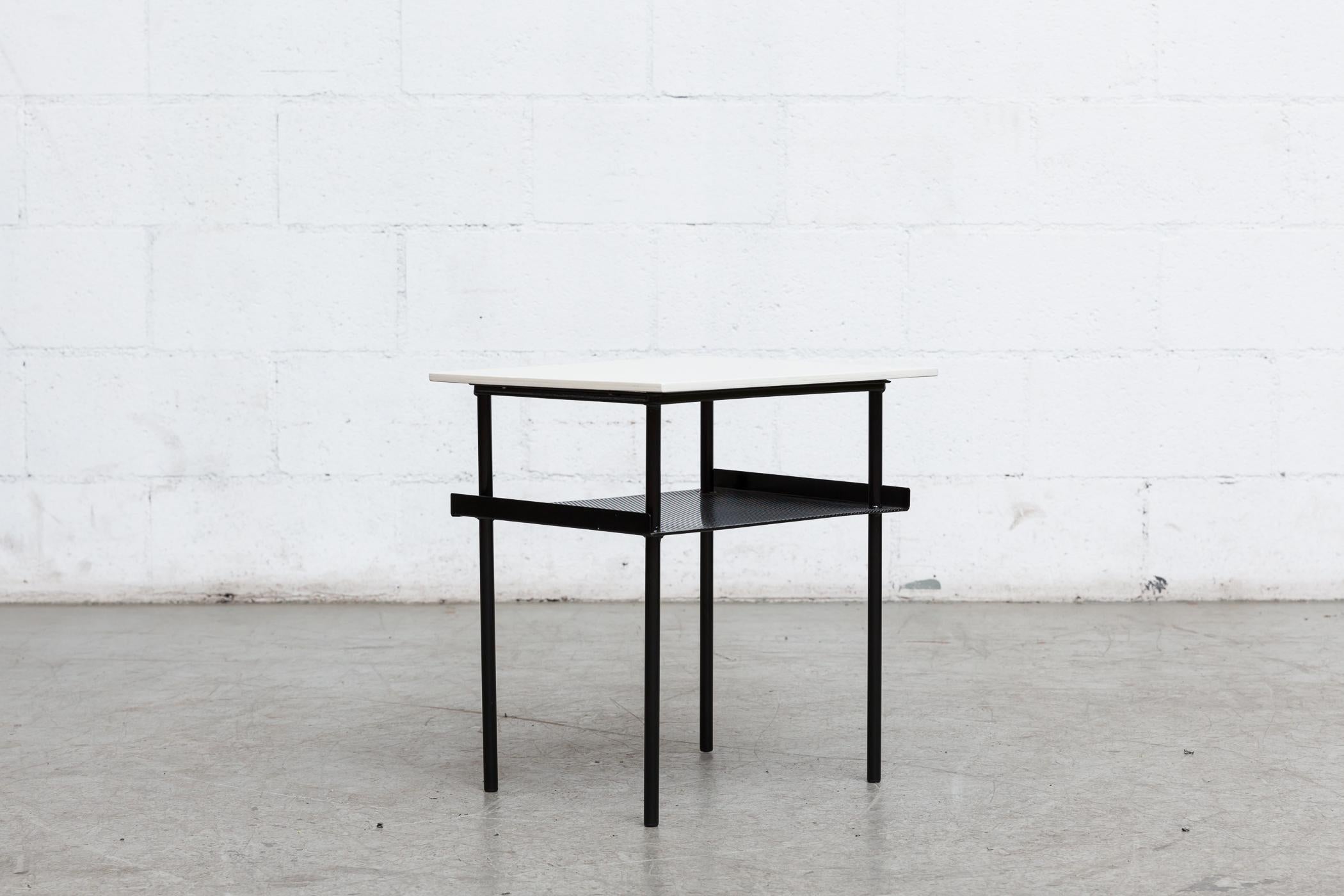 Mid-Century Modern Rare Wim Rietveld for Auping Small Industrial Side Table