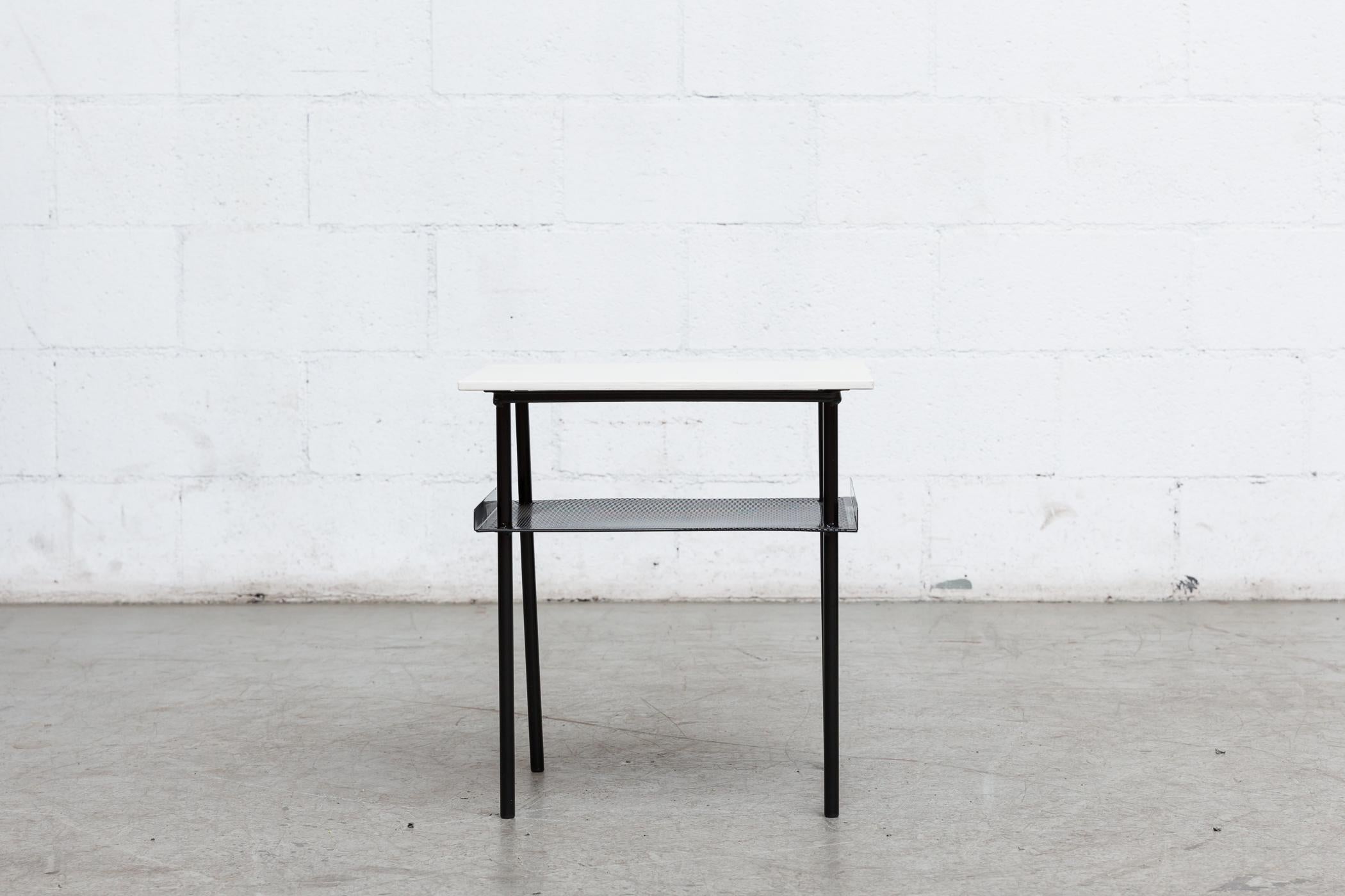 Dutch Rare Wim Rietveld for Auping Small Industrial Side Table
