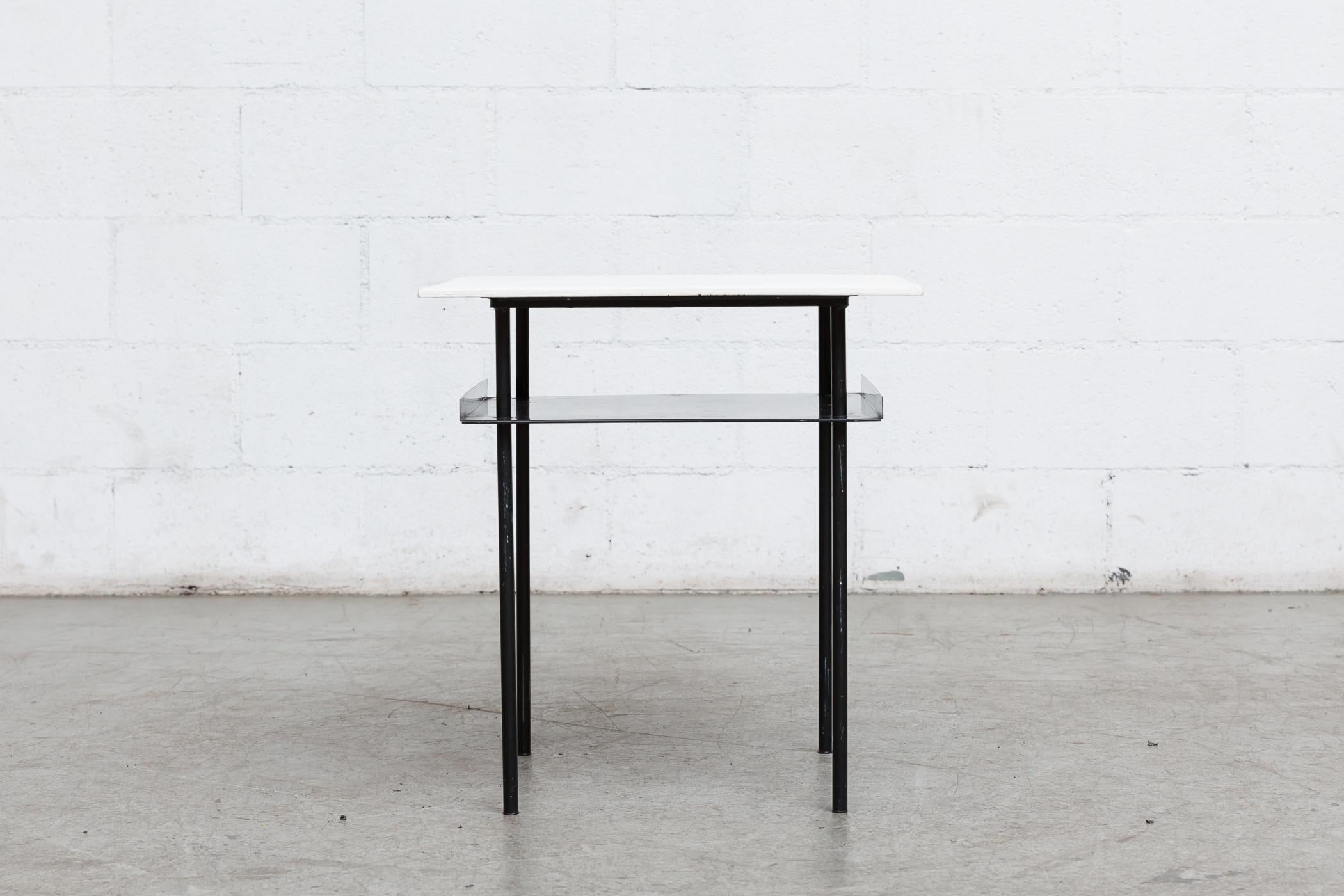 Rare Wim Rietveld for Auping Small Industrial Side Table In Good Condition In Los Angeles, CA