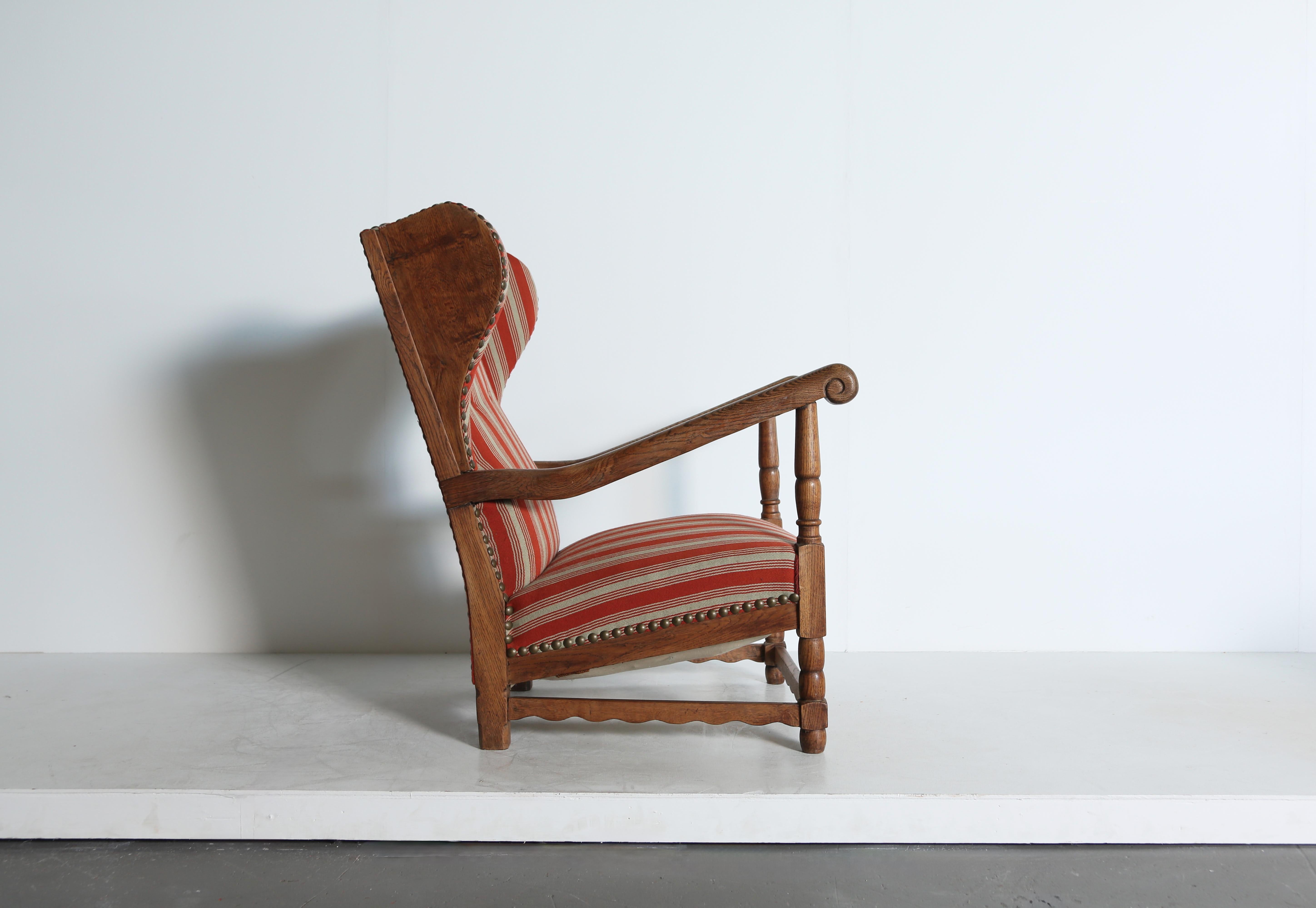 Sillón Wingback, Dinamarca, años 40 en venta 5