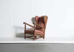 Rare Wingback Armchair, Denmark, 1940s