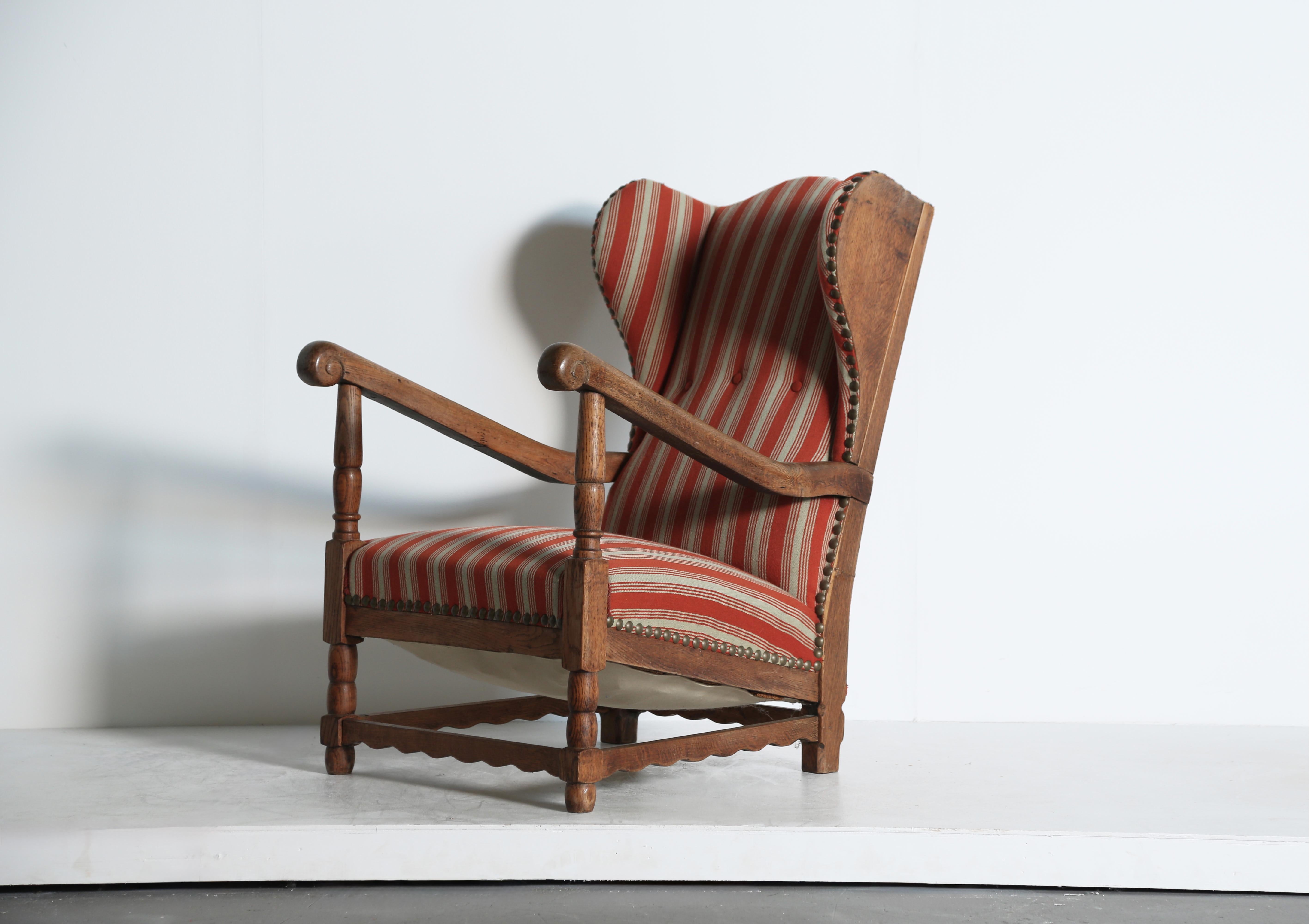 Sillón Wingback, Dinamarca, años 40 Moderno de mediados de siglo en venta