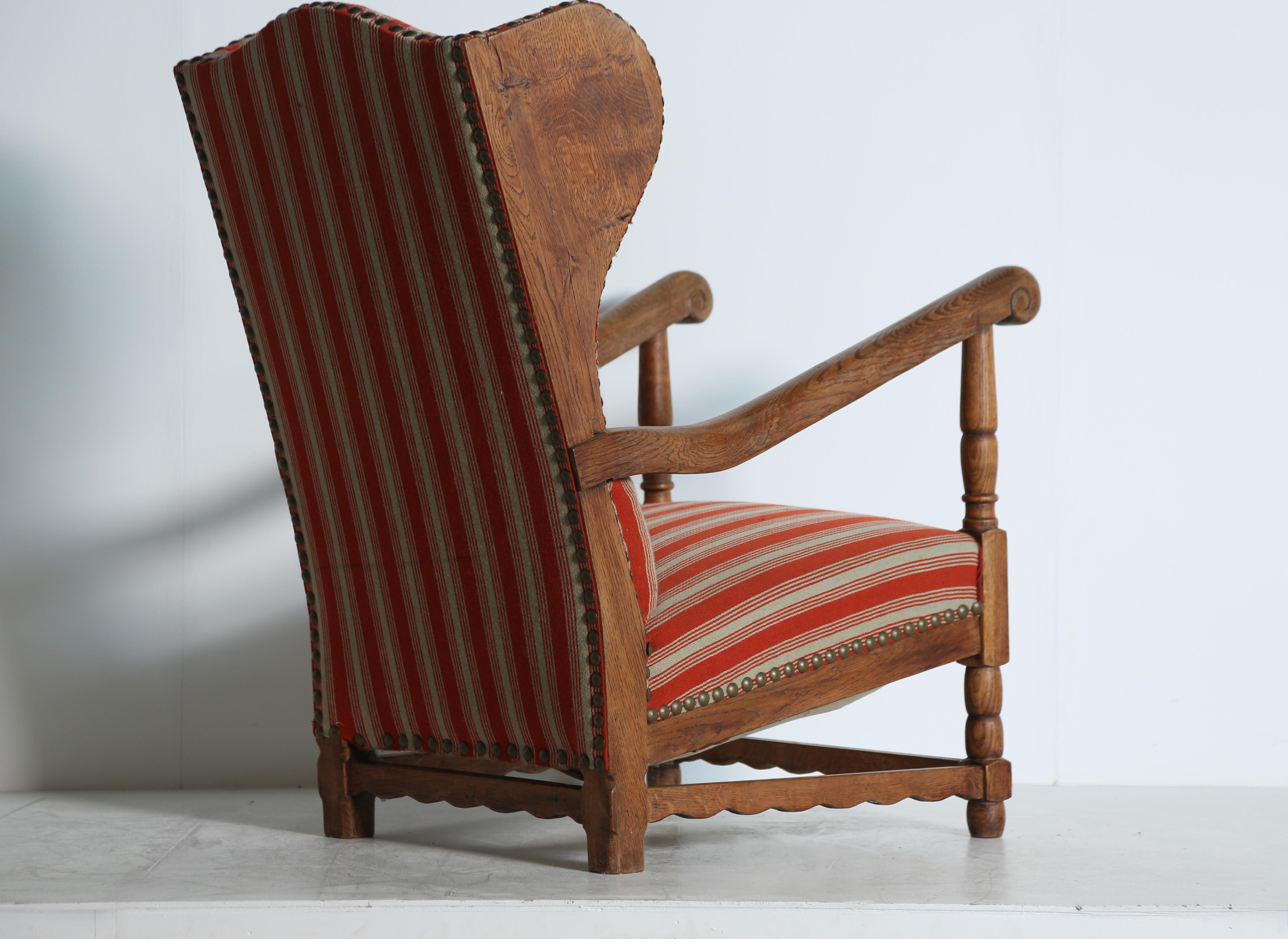 Sillón Wingback, Dinamarca, años 40 Madera en venta