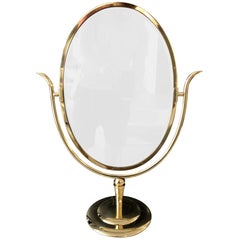 Rare "Wishbone" Vanity Mirror in Brass by Charles Hollis Jones