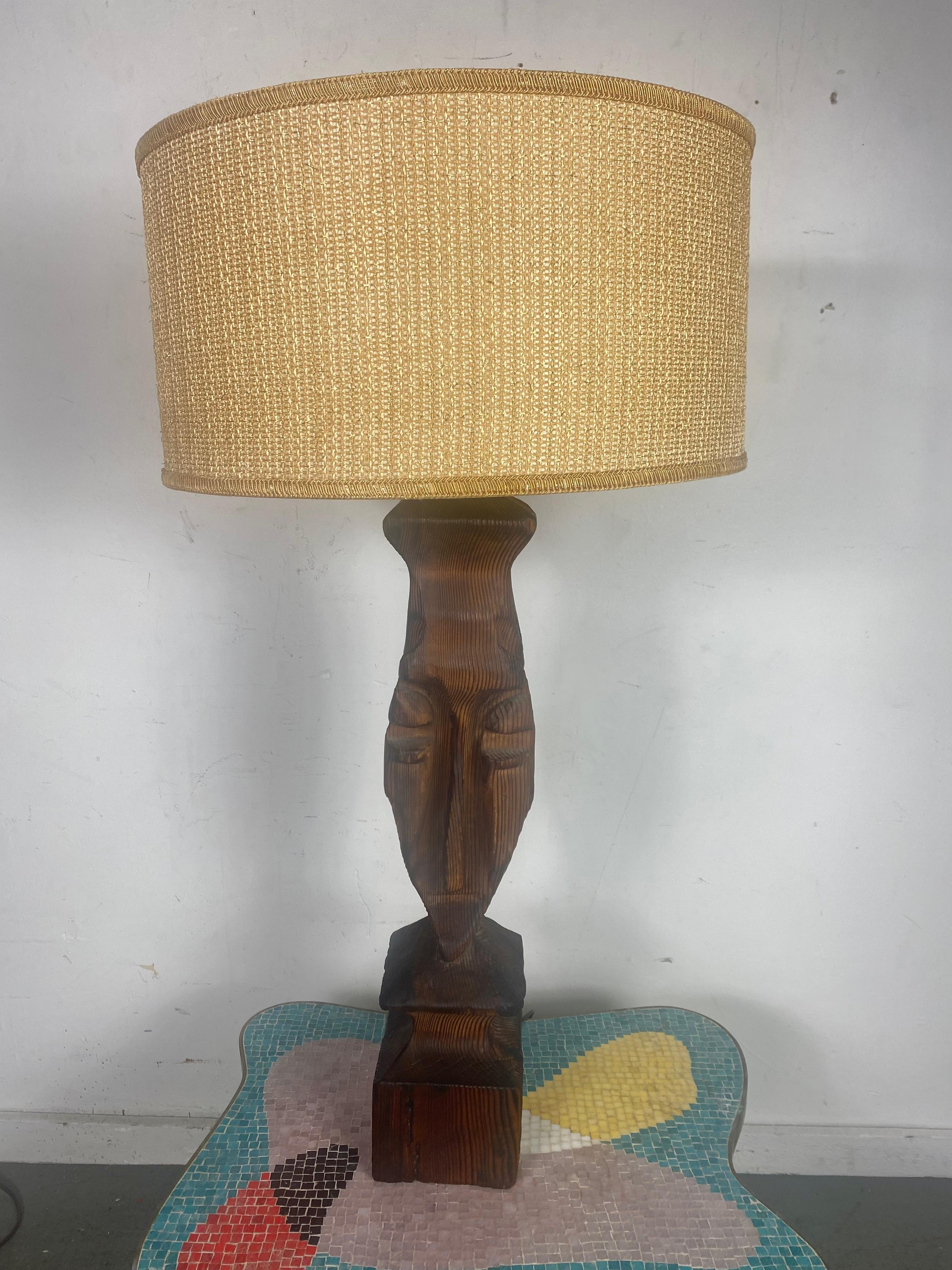 Mid-Century Modern Rare Witco Tiki Figural Table Lamp, , Abstract Modernist Design