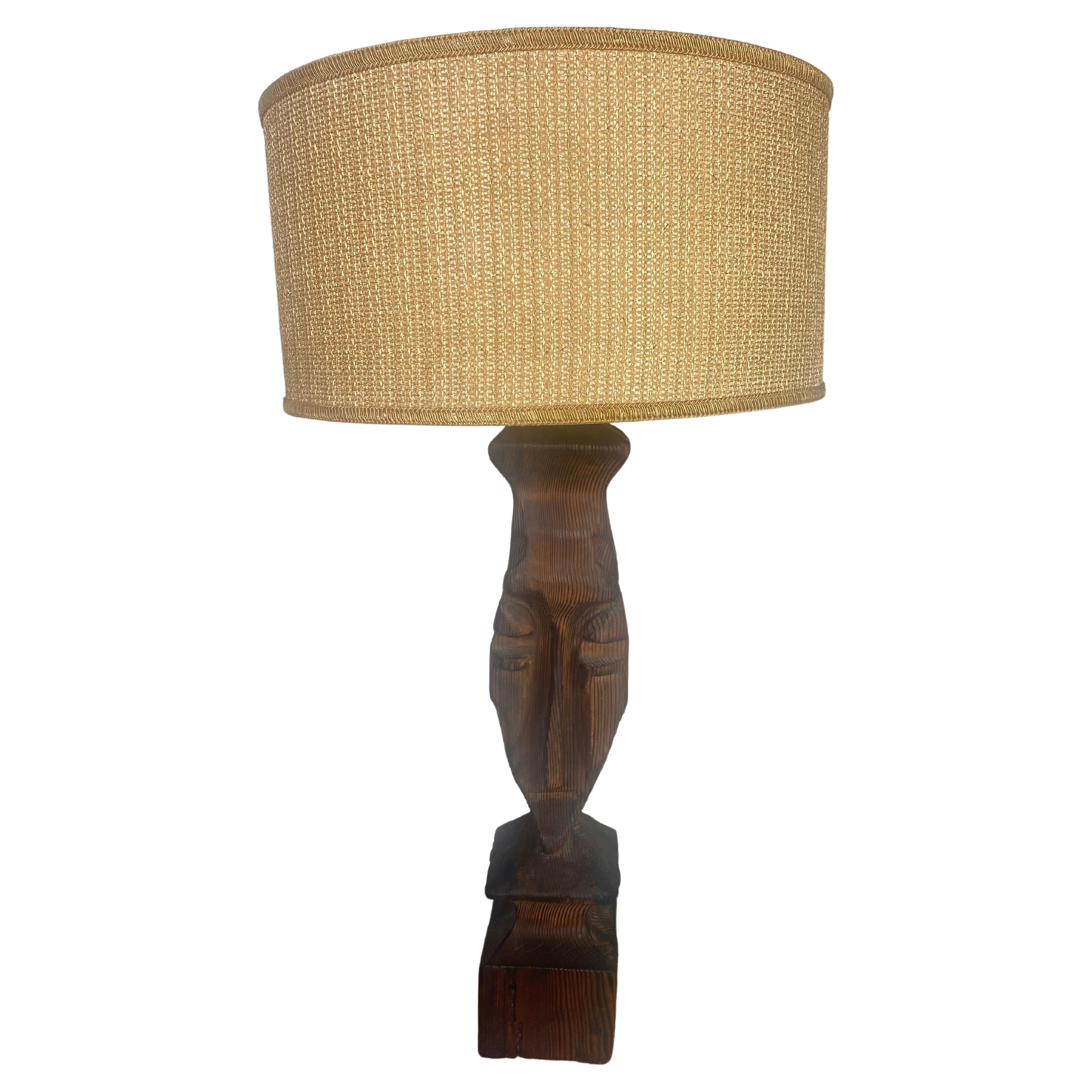 Rare Witco Tiki Figural Table Lamp, , Abstract Modernist Design