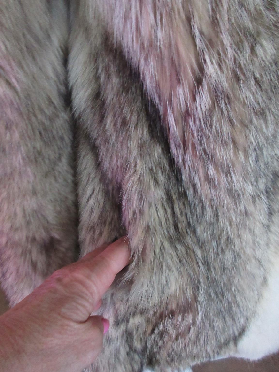 Women's or Men's Rare Wolf Fur Jacket with Fox Fur For Sale