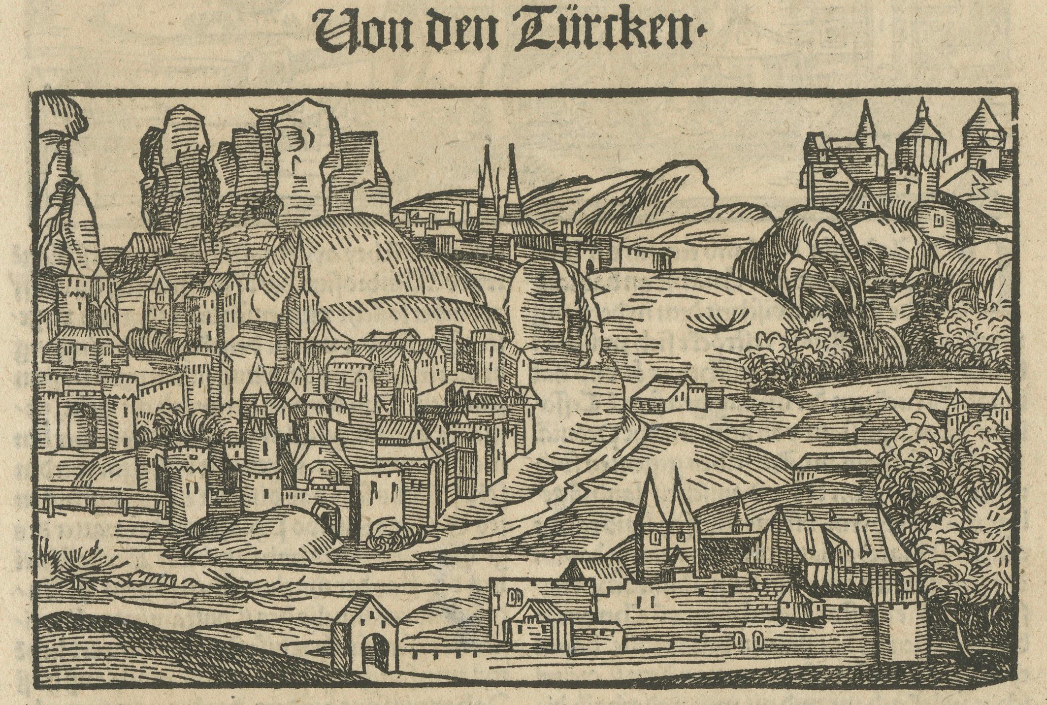 18th Century and Earlier Rare Woodcuts of Macedonia and the Turks from the Nuremberg Chronicle, 1493 For Sale
