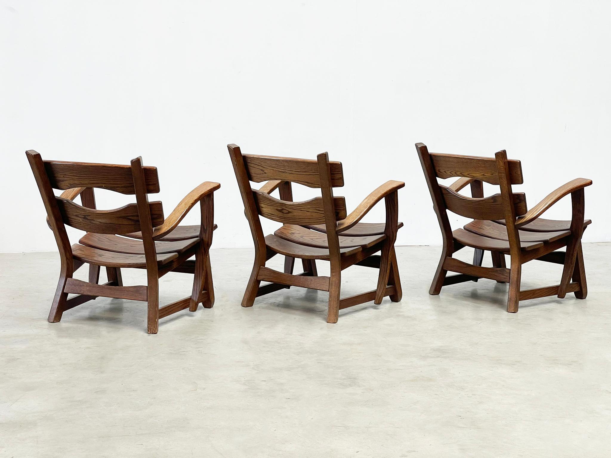 Rare wooden lounge Chairs from Dittmann & co 1