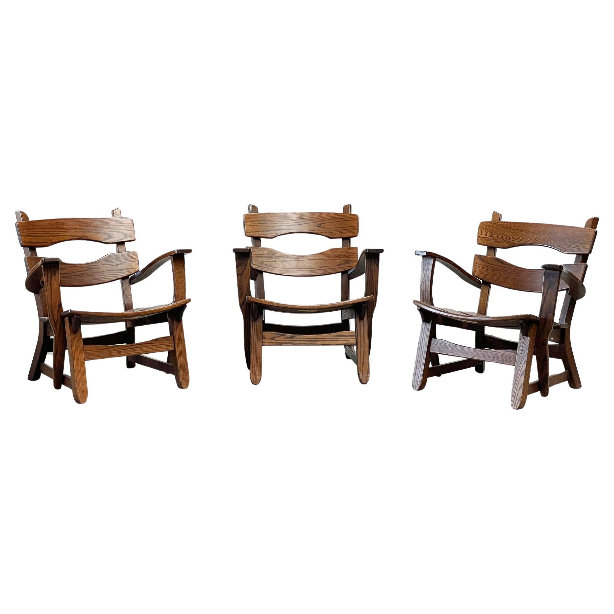 Rare wooden lounge Chairs from Dittmann & co