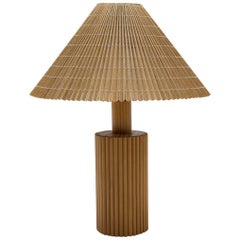Rare Wooden Mid-Century Modern Table Lamp, 1960s Italy