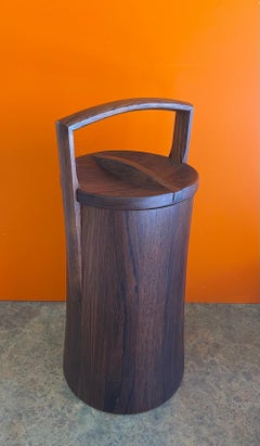 Rare seau à glaçons en bois de rose et palissandre de Jens Quistgaard pour Dansk