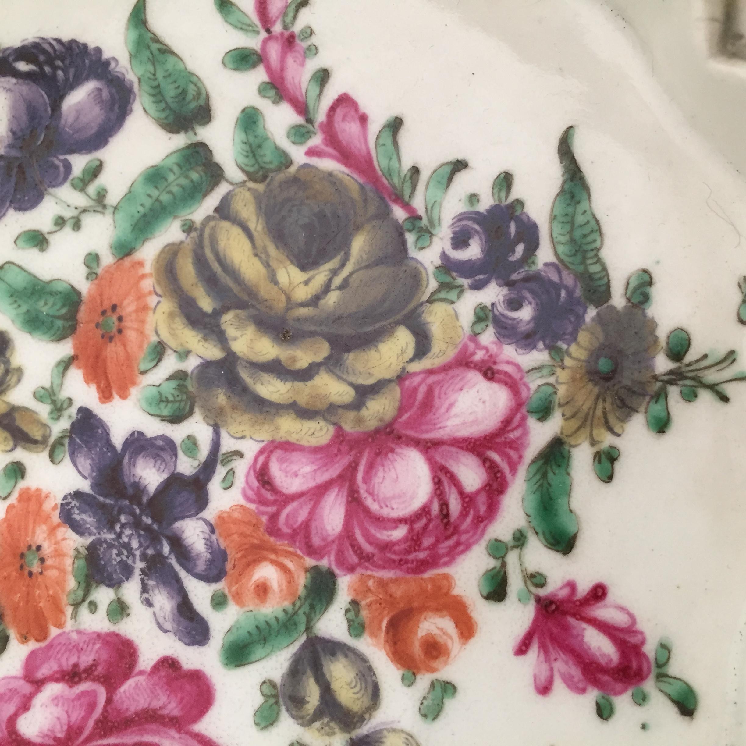 Porcelain Rare Worcester Chestnut Basket with Provenance, circa 1770