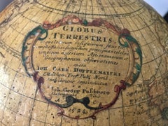 Rare World Globe by Doppelmayr 'Doppelmeier', First Edition, 1728