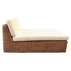 Rare Woven Wicker Daybed