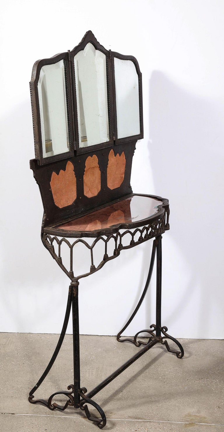 Rare Wrought Iron Vanity by Antoni Gaudi For Sale at 1stDibs