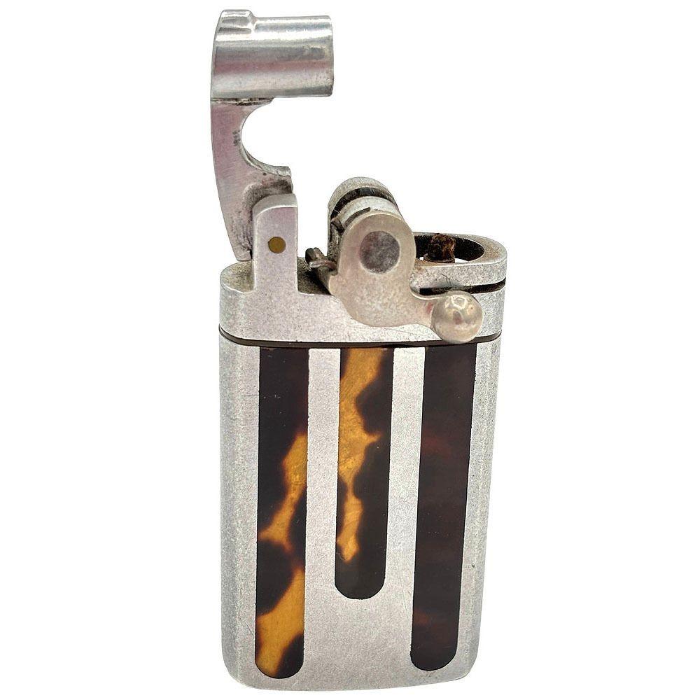 Raro encendedor de aluminio mecanizado Vulcano 