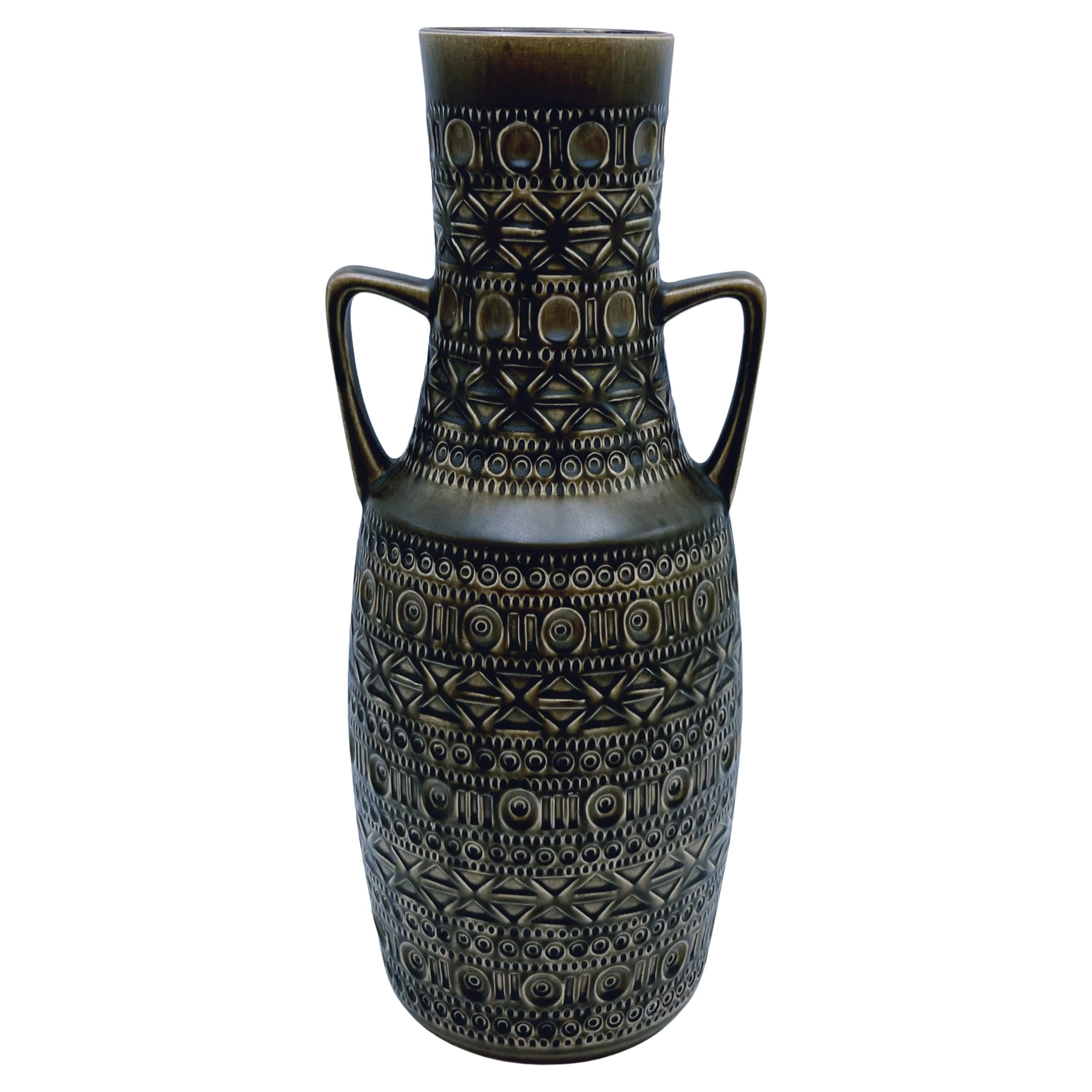 Rare XL Bodo Mans Mid-Century Modern BAY Ceramic Urn Vase, c.1960/70s For Sale