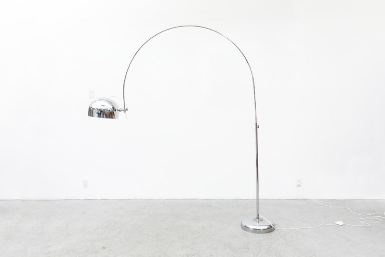 Rare XL Chrome Gepo Arc Lamp at 1stDibs