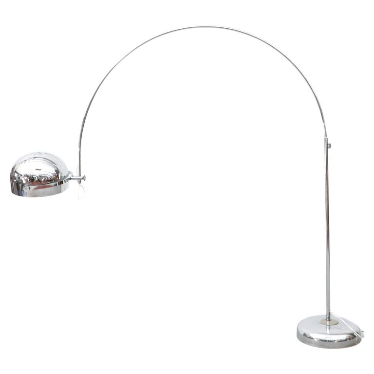 Rare XL Chrome Gepo Arc Lamp at 1stDibs