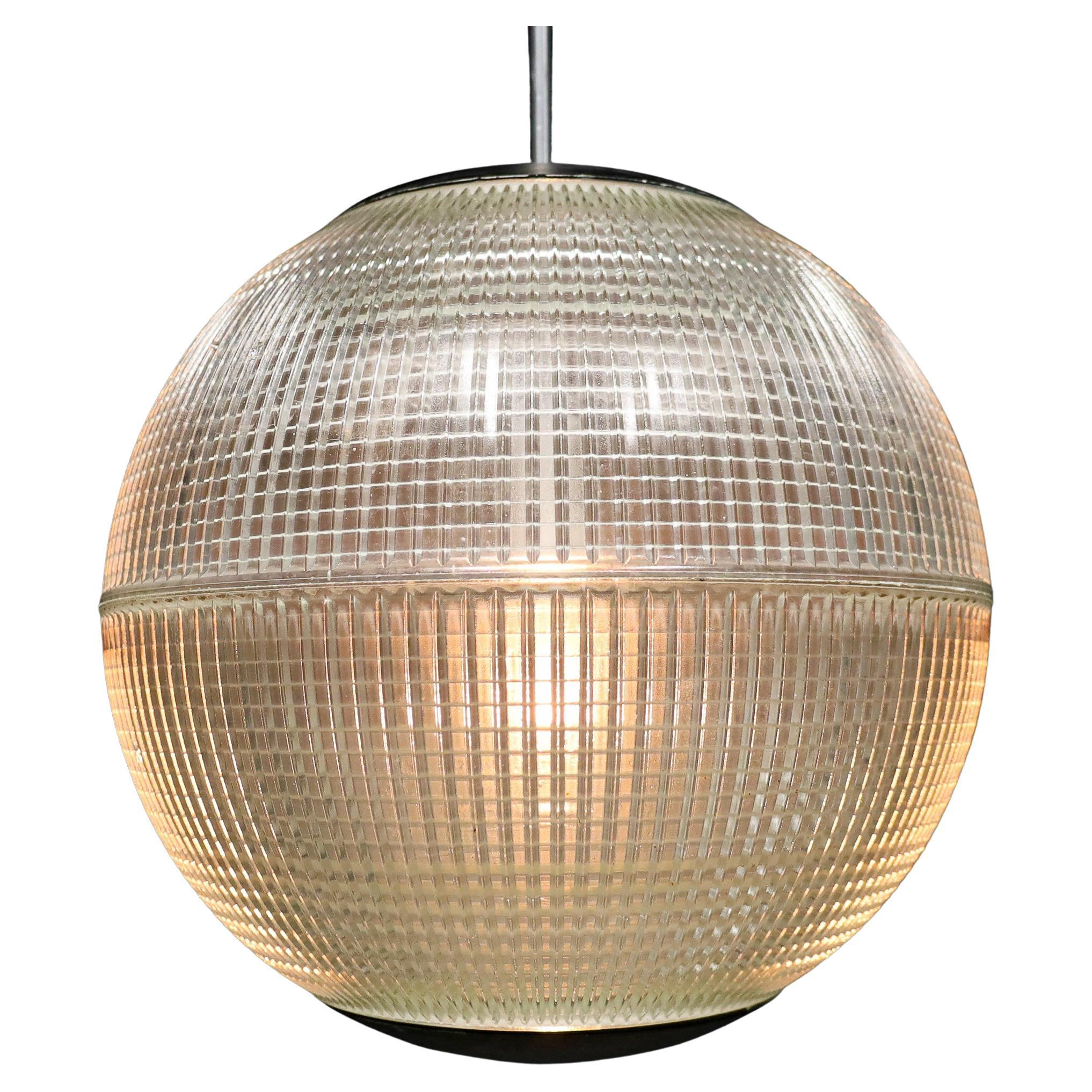 Rare XL Holophane Pendant Light – Original Paris Streetlamp, France, 1960