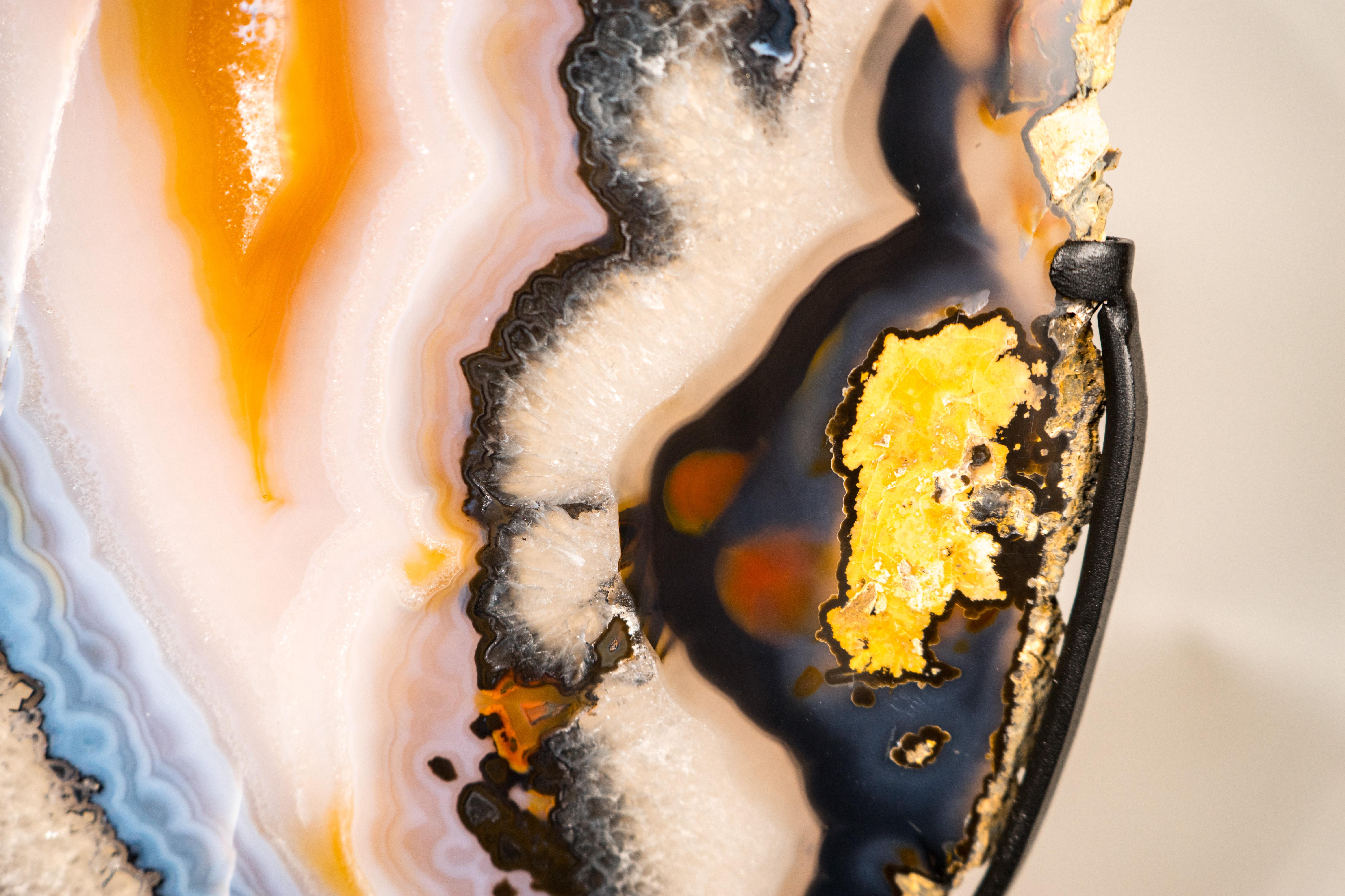 Rare XL Lace Agate Butterfly Wings In New Condition For Sale In Ametista Do Sul, BR