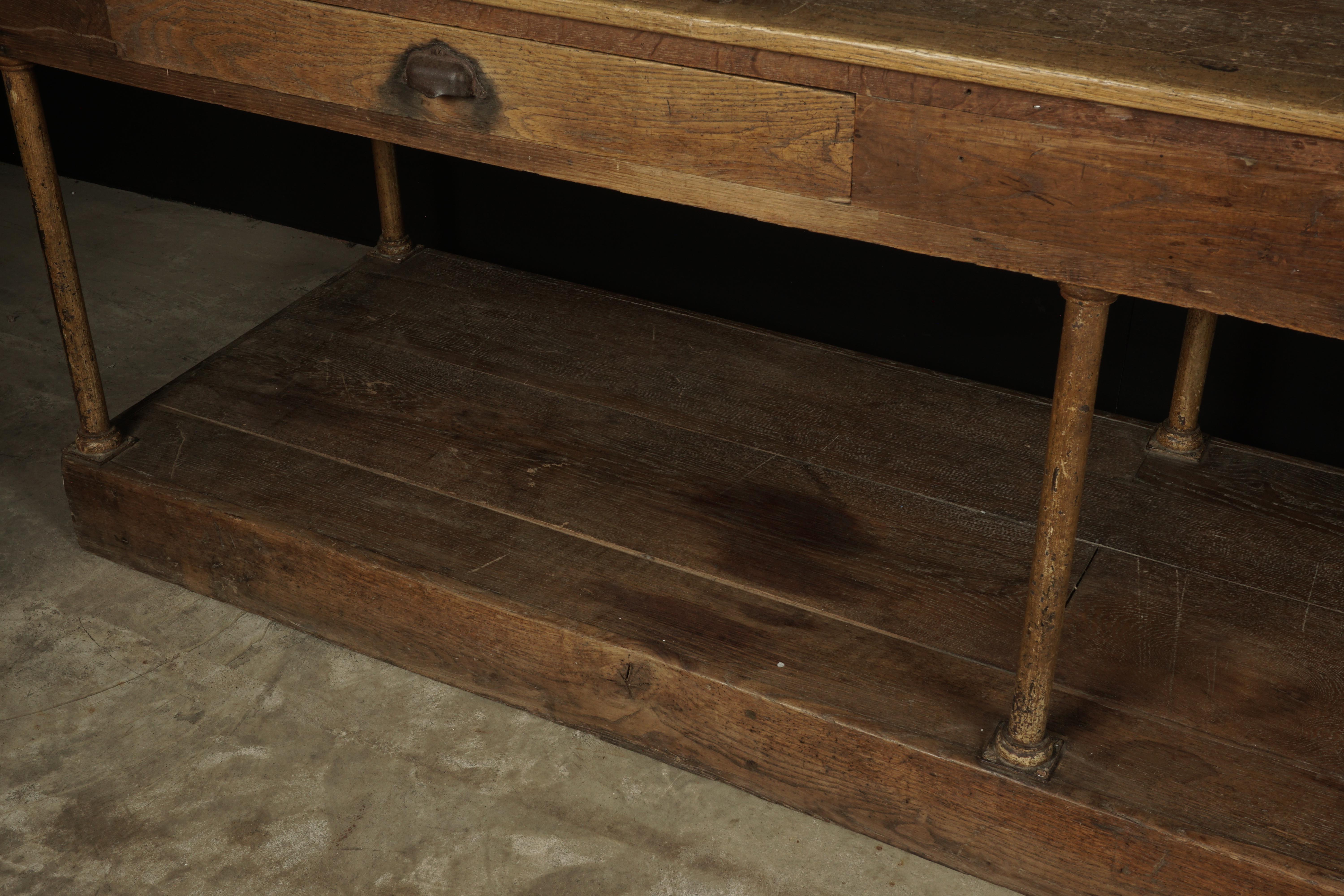 Rare Extra Large Oak Console from France, circa 1900 1