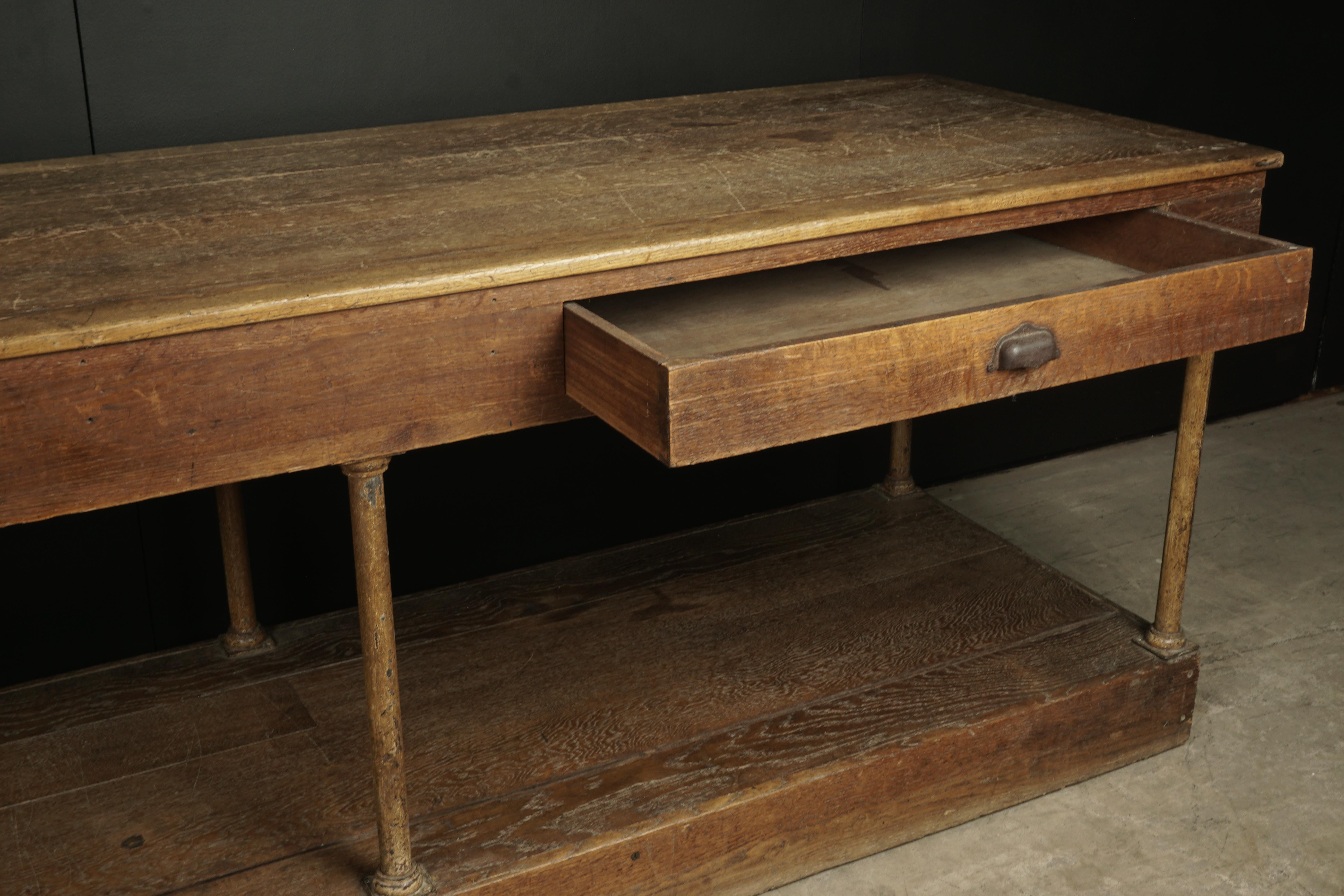 Rare Extra Large Oak Console from France, circa 1900 3