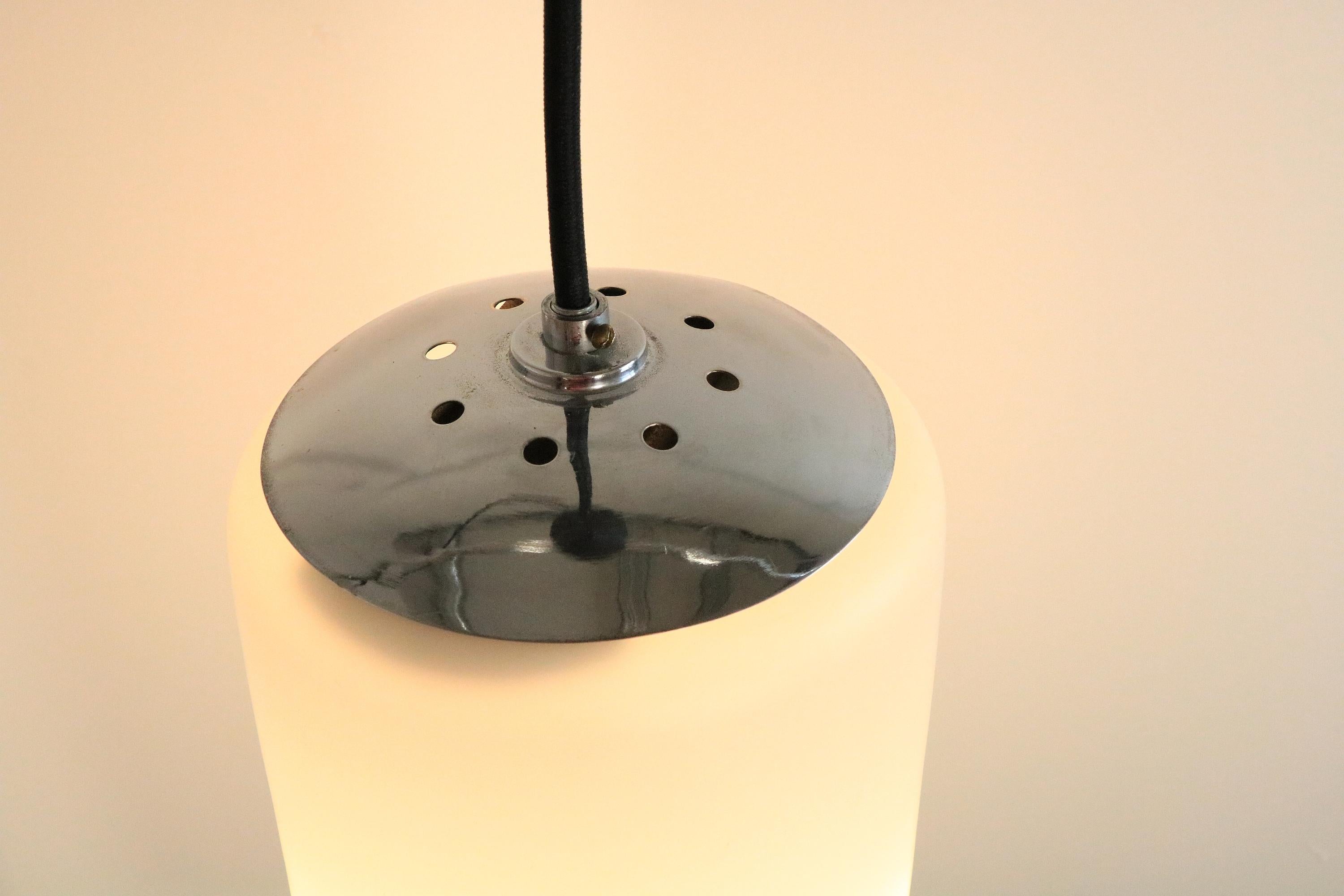 Rare XL Pendant Lamp by Wilhelm Wagenfeld for Peill & Putzler, Colonia, 1950s For Sale 1