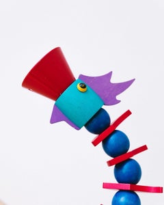 Rare XXL Desk Lamp In The Postmodern Popart Memphis Style of Haba, 90s