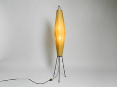 Rare Mid-Century Modern Tripod Cocoon Floor Lamp by Vereinigte Werkstätten